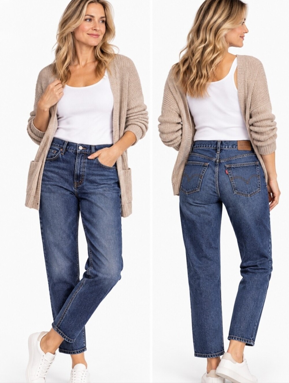 Levis Women’s Boyfriend Blue Straight Jeans, W27